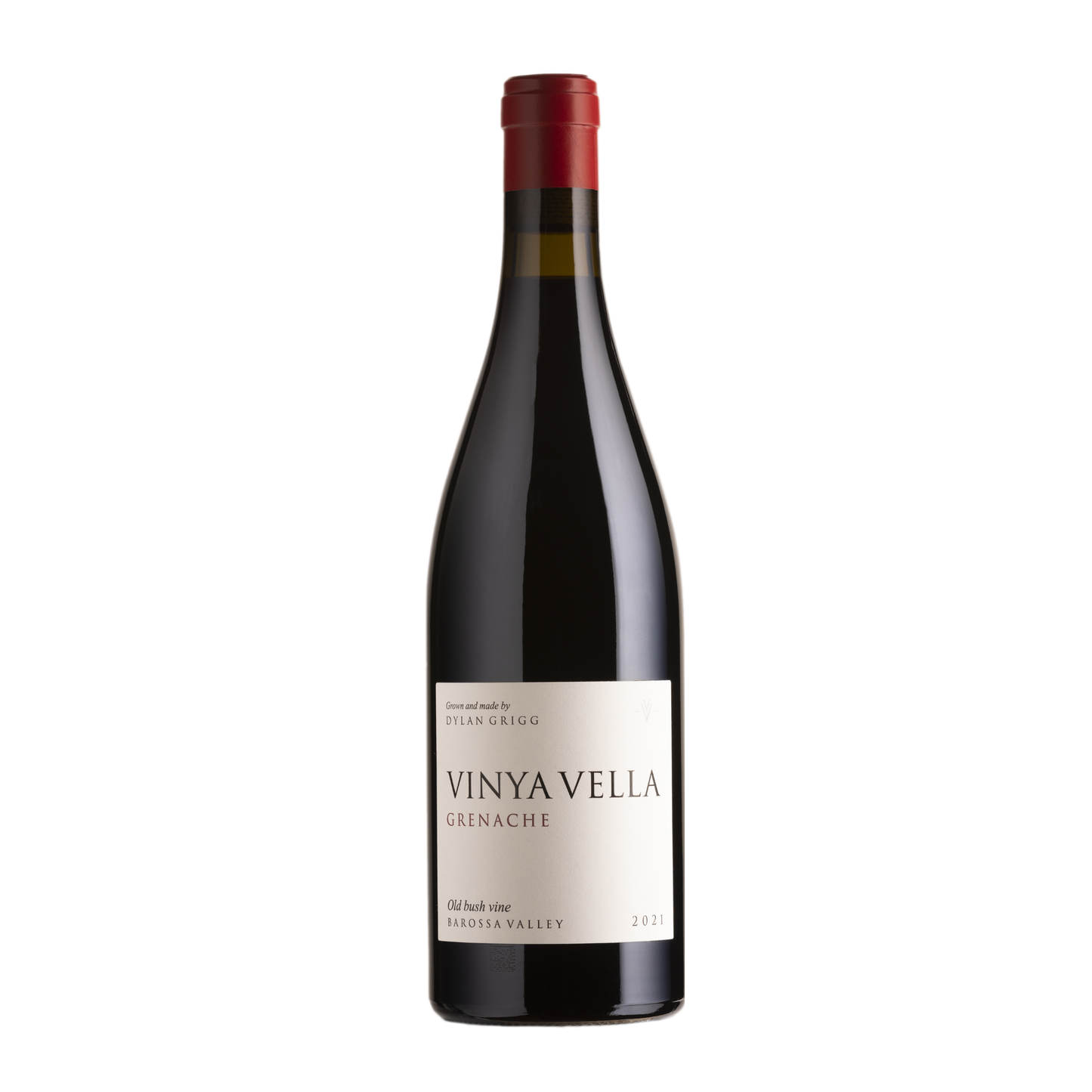 A bottle of Old Bush Vine Grenache 2024 wine with a label that includes the name 'VINYA VELLA' and 'GRENACHE'. The background is transparent.